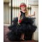 Black Sequins and Tulle High Low Flower Girl Dresses 905093