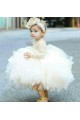 Cute Lace and Tulle Long Sleeves Flower Girl Dresses 905094