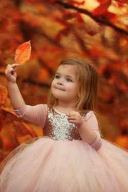 Cute Sequins and Tulle Flower Girl Dresses with Sleeves 905096