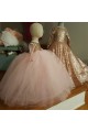 Cute Sequins and Tulle Flower Girl Dresses with Sleeves 905096