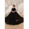 Long Black Tulle Flower Girl Dresses with Sleeves 905097