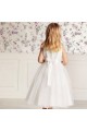 Cute Knee Length Lace and Tulle Flower Girl Dresses 905098