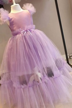 Cute Floor Length Tulle Flower Girl Dresses 905099