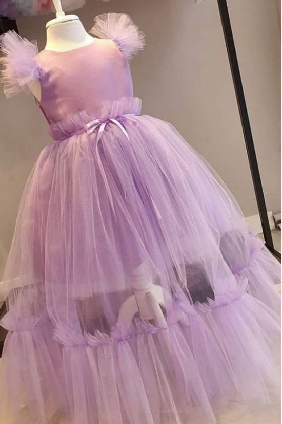 Cute Floor Length Tulle Flower Girl Dresses 905099