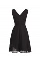 A-Line V-Neck Short Purple Chiffon Bridesmaid Dresses/Wedding Dresses BD010002