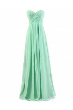 Empire Sweetheart Mint Green Long Chiffon Bridesmaid Dresses/Wedding Party Dresses/Maternity Dresses BD010005