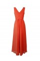 A-Line V-Neck Long Chiffon Bridesmaid Dresses/Wedding Party Dresses BD010009