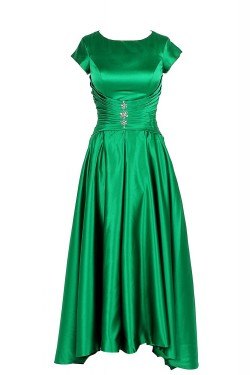A-Line Short Sleeve Short Green Bridesmaid Dresses/Wedding Party Dresses BD010014