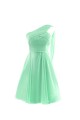 A-Line One-Shoulder Black Short Chiffon Bridesmaid Dresses/Wedding Party Dresses BD010017 A-Line One-Shoulder Black Short Chiffon Bridesmaid Dresses/Wedding Party Dresses BD010017