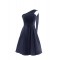 A-Line One-Shoulder Black Short Chiffon Bridesmaid Dresses/Wedding Party Dresses BD010017