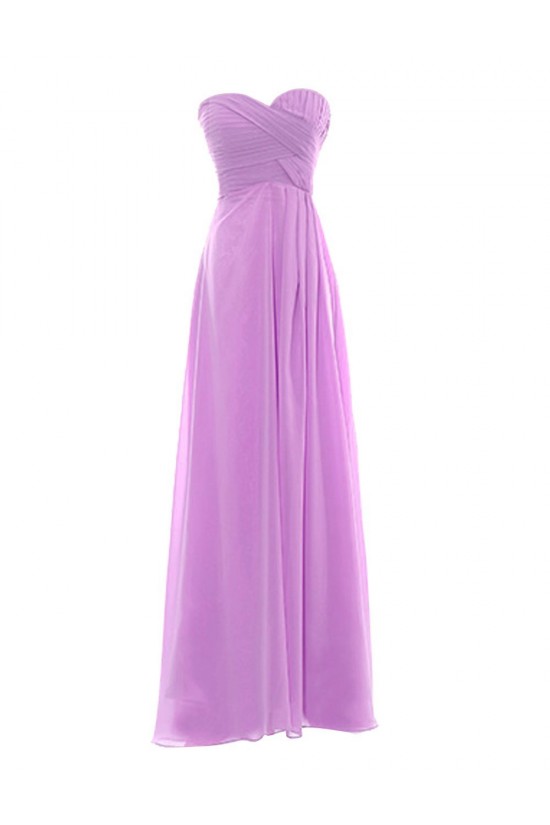 A-Line Sweetheart Long Purple Chiffon Bridesmaid Dresses/Wedding Party Dresses BD010019