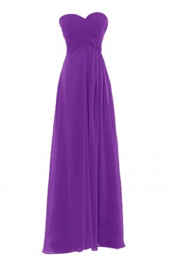 A-Line Sweetheart Long Purple Chiffon Bridesmaid Dresses/Wedding Party Dresses BD010019