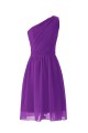 A-Line One-Shoulder Royal Blue Short Chiffon Bridesmaid Dresses/Wedding Party Dresses BD010020 A-Line One-Shoulder Royal Blue Short Chiffon Bridesmaid Dresses/Wedding Party Dresses BD010020