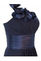 A-Line Navy Blue One-Shoulder Long Chiffon Bridesmaid Dresses/Wedding Party Dresses BD010022