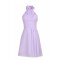A-Line Halter Short Purple Chiffon Bridesmaid Dresses/Wedding Party Dresses BD010023