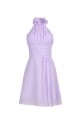 A-Line Halter Short Purple Chiffon Bridesmaid Dresses/Wedding Party Dresses BD010023 A-Line Halter Short Purple Chiffon Bridesmaid Dresses/Wedding Party Dresses BD010023