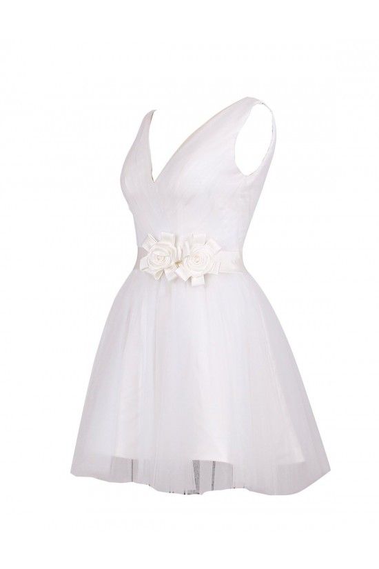 A-Line V-Neck Short Bridesmaid Dresses/Wedding Party Dresses BD010024