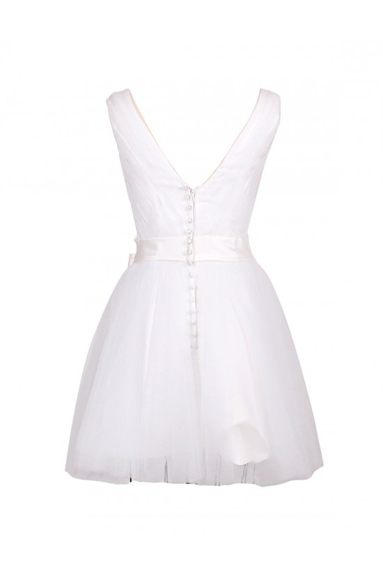 A-Line V-Neck Short Bridesmaid Dresses/Wedding Party Dresses BD010024