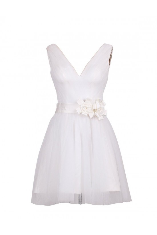 A-Line V-Neck Short Bridesmaid Dresses/Wedding Party Dresses BD010024
