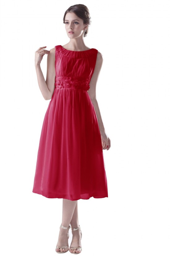 A-Line Short White Chiffon Bridesmaid Dresses/Wedding Party Dresses BD010026