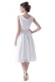 A-Line Short White Chiffon Bridesmaid Dresses/Wedding Party Dresses BD010026