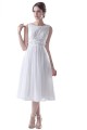 A-Line Short White Chiffon Bridesmaid Dresses/Wedding Party Dresses BD010026
