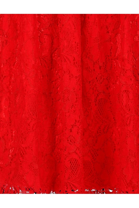 A-Line Sweetheart Short Red Lace Bridesmaid Dresses/Wedding Party Dresses BD010027