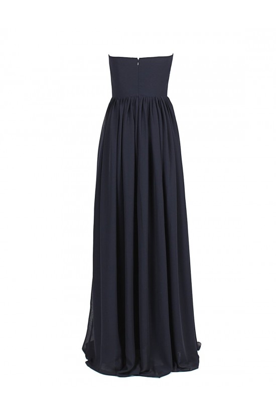 A-Line Sweetheart Long Black Chiffon Bridesmaid Dresses/Wedding Party Dresses BD010029