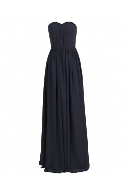 A-Line Sweetheart Long Black Chiffon Bridesmaid Dresses/Wedding Party Dresses BD010029