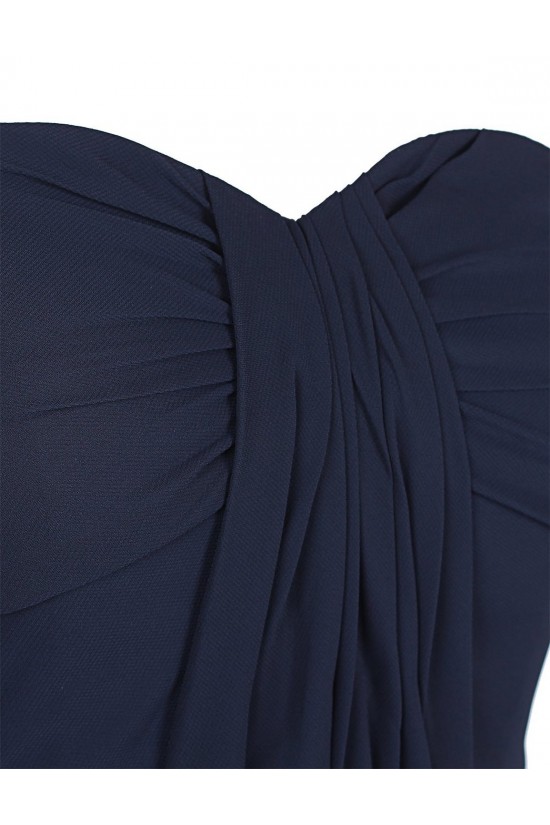 A-Line Sweetheart Long Black Chiffon Bridesmaid Dresses/Wedding Party Dresses BD010029