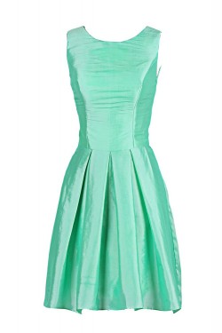 A-Line Short Green Bridesmaid Dresses/Wedding Party Dresses BD010032