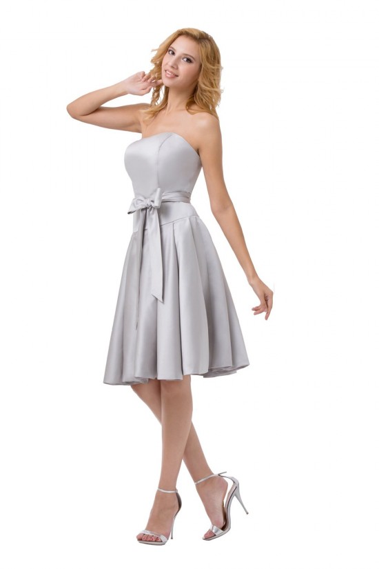 A-Line Strapless Short Bridesmaid Dresses/Wedding Party Dresses BD010034