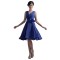 A-Line V-Neck Short Blue Chiffon Bridesmaid Dresses/Wedding Party Dresses BD010036