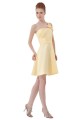 A-Line One-Shoulder Short/Mini Yellow Bridesmaid Dresses/Wedding Party Dresses BD010038