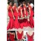Mermaid V-Neck Lace Long Red Bridesmaid Dresses/Wedding Party Dresses BD010039
