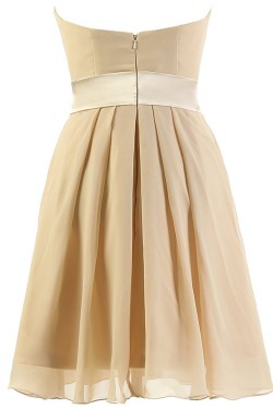 A-Line Strapless Short Chiffon Bridesmaid Dresses/Wedding Party Dresses BD010040