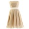 A-Line Strapless Short Chiffon Bridesmaid Dresses/Wedding Party Dresses BD010040