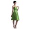 A-Line Short Green Satin Bridesmaid Dresses/Wedding Party Dresses BD010043
