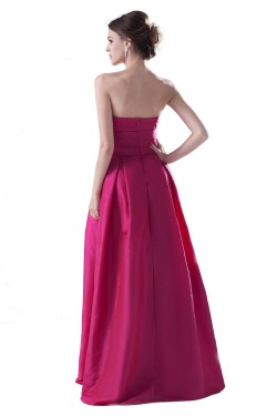 A-Line Strapless Long Bridesmaid Dresses/Wedding Party Dresses BD010049
