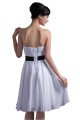 A-Line Strapess Short White Chiffon Bridesmaid Dresses/Wedding Party Dresses BD010053