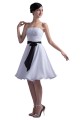 A-Line Strapess Short White Chiffon Bridesmaid Dresses/Wedding Party Dresses BD010053