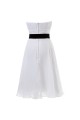 A-Line Strapess Short White Chiffon Bridesmaid Dresses/Wedding Party Dresses BD010053