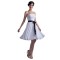 A-Line Strapess Short White Chiffon Bridesmaid Dresses/Wedding Party Dresses BD010053