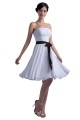 A-Line Strapess Short White Chiffon Bridesmaid Dresses/Wedding Party Dresses BD010053