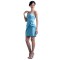 Short/Mini Strapless Blue Bridesmaid Dresses/Wedding Party Dresses BD010054