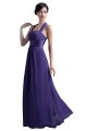 Sheath/Column Halter Long Purple Chiffon Bridesmaid Dresses/Wedding Party Dresses BD010056