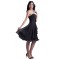 A-Line Strapless Short Black Chiffon Bridesmaid Dresses/Wedding Party Dresses BD010057