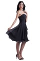 A-Line Strapless Short Black Chiffon Bridesmaid Dresses/Wedding Party Dresses BD010057