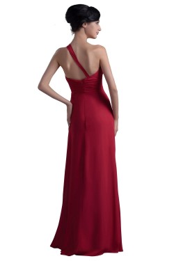 One-Shoulder Long Chiffon Bridesmaid Dresses/Wedding Party Dresses BD010058