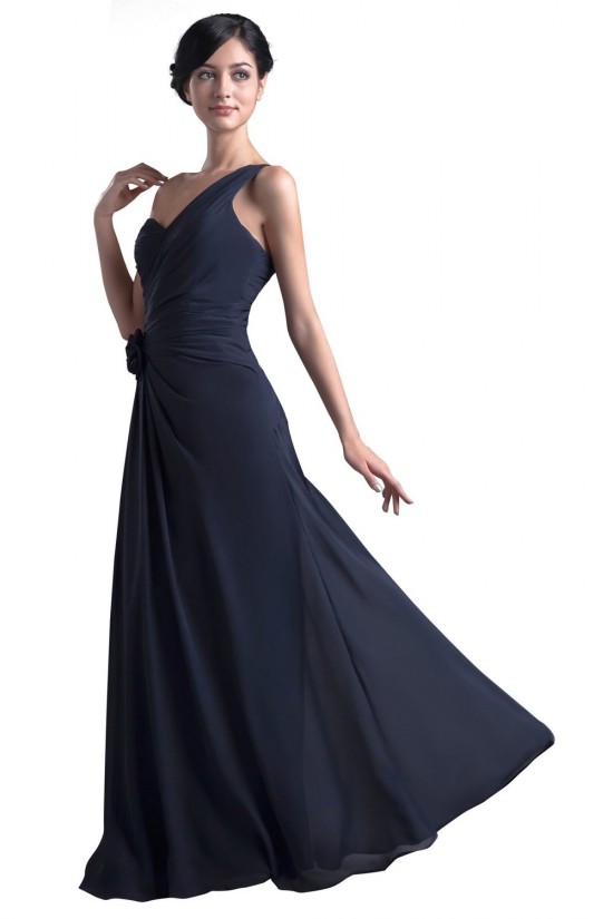 One-Shoulder Long Chiffon Bridesmaid Dresses/Wedding Party Dresses BD010059